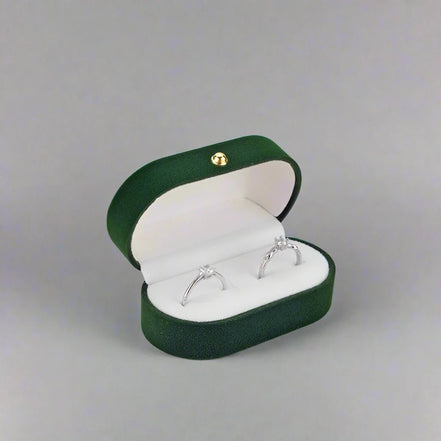 Velvet Ring Box - 14:175Red - Bridal Accessories - Ivory & White