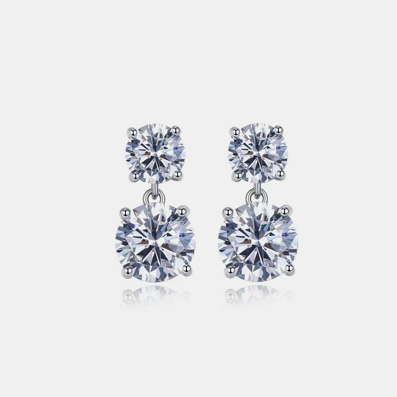 Vivienne | 10ct Moissanite Drop Stud Earrings - 100500238311098 - Jewellery - Ivory & White