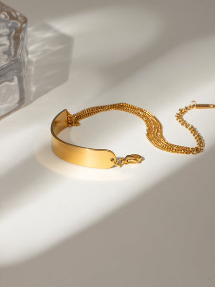 Yasmine | Plate Bracelet - Gold - 100500757711448 - Jewellery - Ivory & White