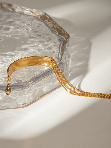 Yasmine | Plate Bracelet - Gold - 100500757711448 - Jewellery - Ivory & White