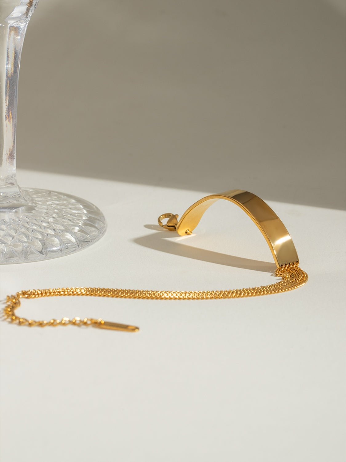 Yasmine | Plate Bracelet - Gold - 100500757711448 - Jewellery - Ivory & White