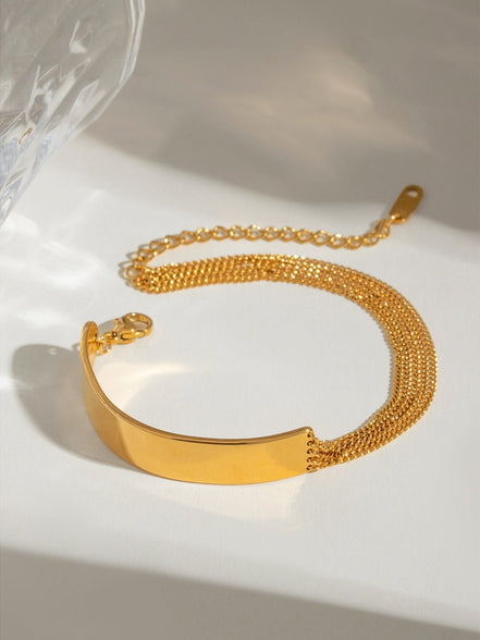 Yasmine | Plate Bracelet - Gold - 100500757711448 - Jewellery - Ivory & White